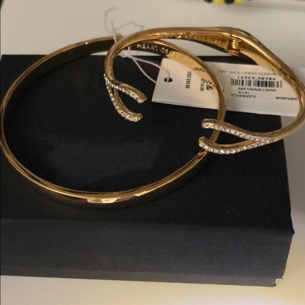 Kate spade set of gold bracelets